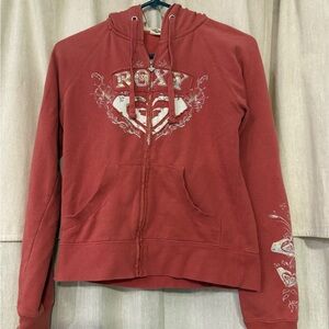 Roxy Y2K coral Zip-Up Jacket with super cute vintage